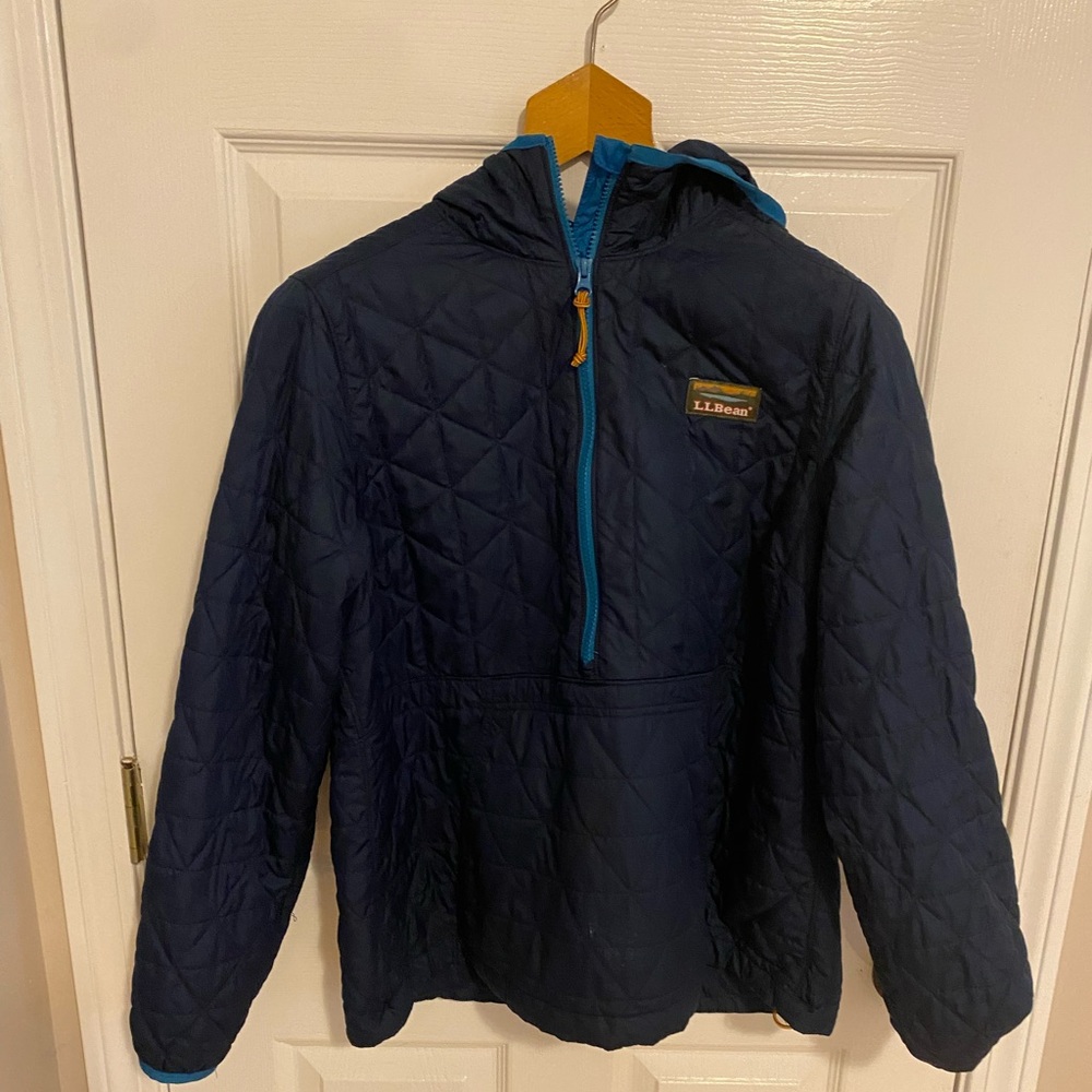LL Bean quilted pullover jacket - Navy